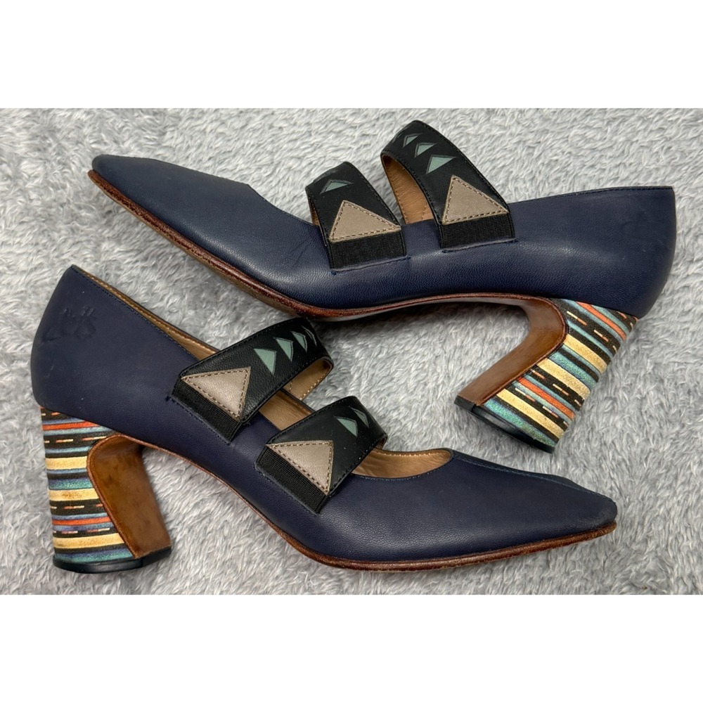 John Fluevog Discontinued Greater Expectations Pettitt Geometric Mary Jane 7.5